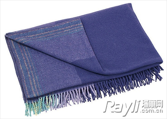 MANSART 紫罗兰色羊毛盖毯