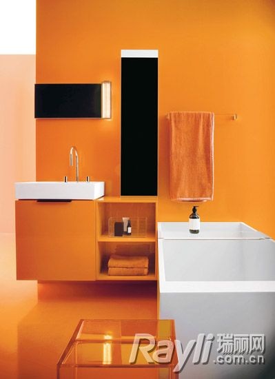因为橙色，卫浴呈现与众不同的美。
