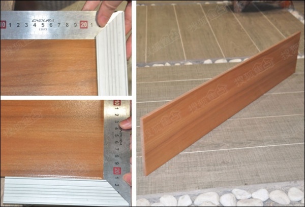 安华瓷砖瓷木系列西域胡杨平整度测试