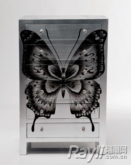 KARE DESIGN蝴蝶装饰的6斗柜