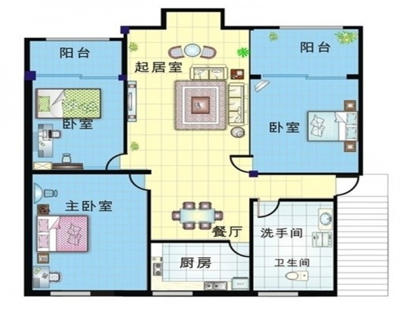 中建·红杉溪谷-三居室-110.00平米-装修设计