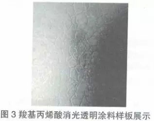 丙烯酸消光透明粉末涂料研究