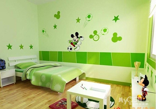 绿色儿童房壁纸