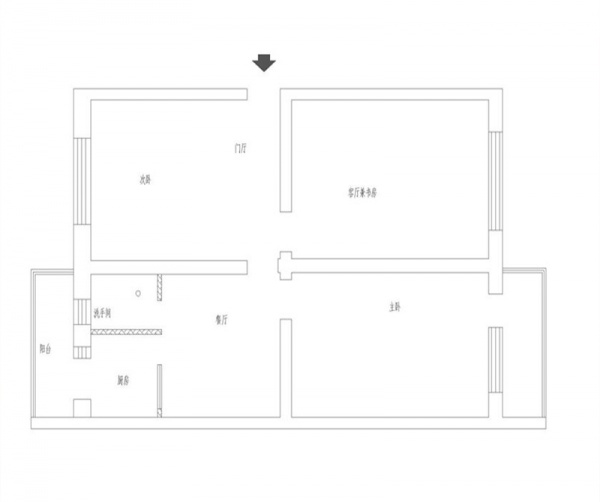 花园东路小区-二居室-89.00平米-装修设计