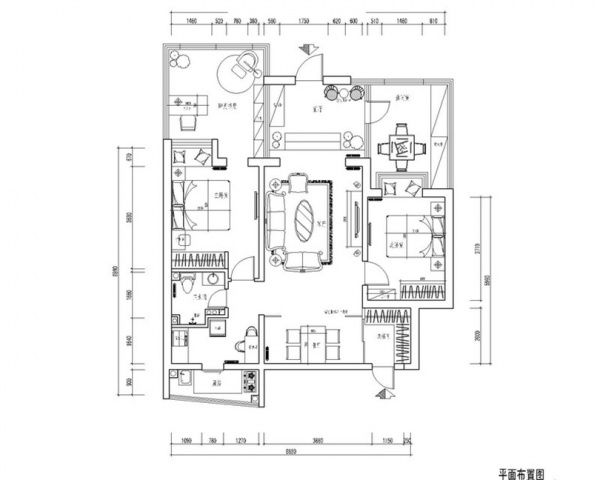 K2玉蘭湾-二居室-80.00平米-装修设计