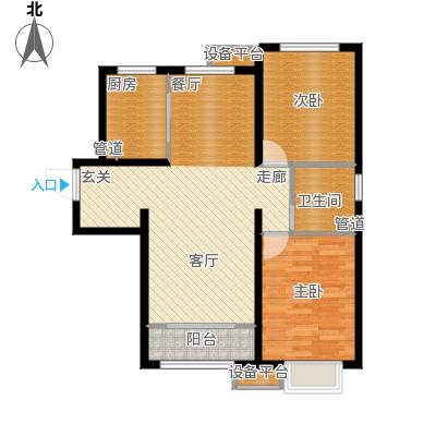 智汇雅苑-二居室-80.00平米-装修设计