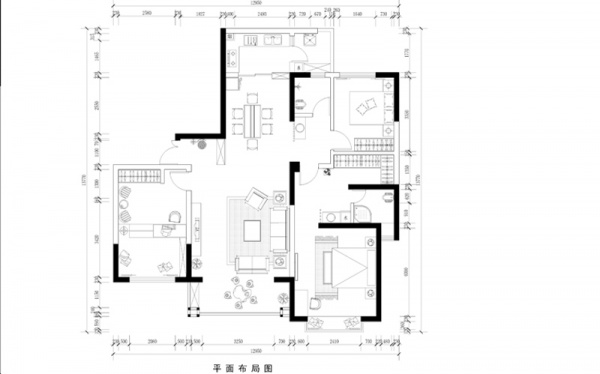 万方家园-三居室-120.00平米-装修设计