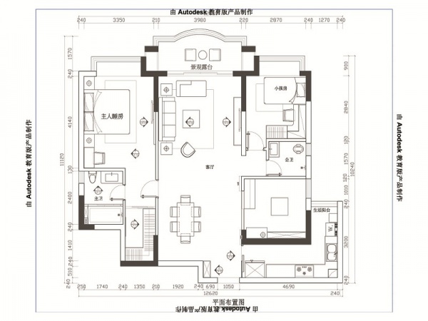 康家园-三居室-110.00平米-装修设计