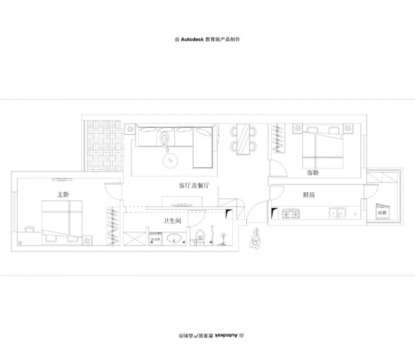 怡清园-二居室-89.00平米-装修设计