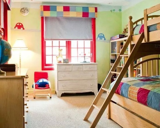 儿童房榻榻米设计 榻榻米装修 儿童高低床