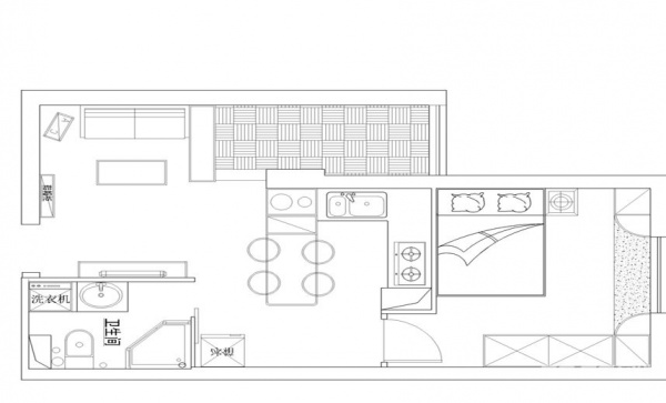 云景豪庭-一居室-60.00平米-装修设计