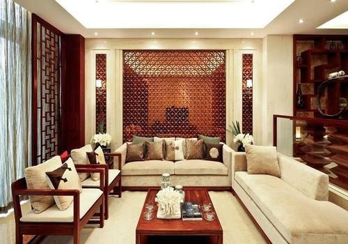 中式风格 中式古典 二居室 装修效果图