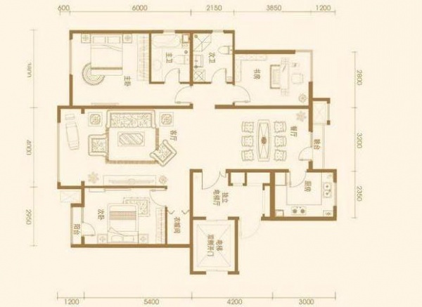 领秀慧谷-三居室-140.51平米-装修设计