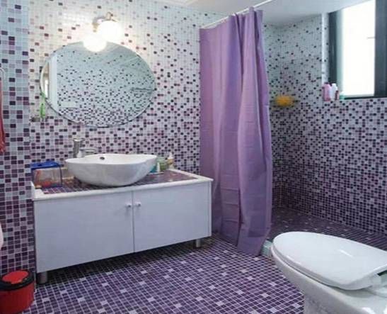 卫浴间瓷砖设计 透着古典气质