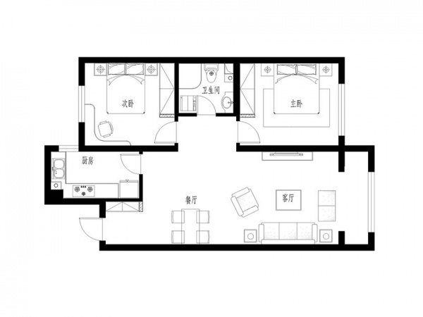 檀城东区-二居室-99.00平米-装修设计