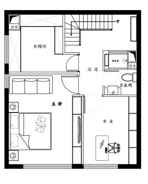 华润·悦景湾-三居室-68.06平米-装修设计