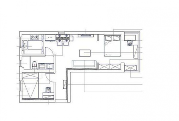杨庄中区-二居室-68.00平米-装修设计