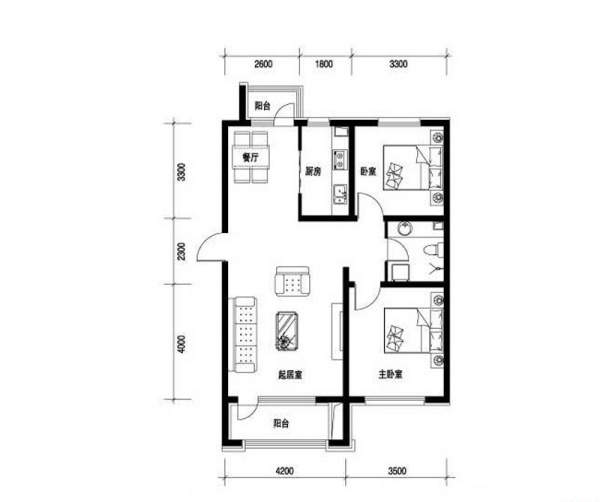 恒大·名都-二居室-74.00平米-装修设计