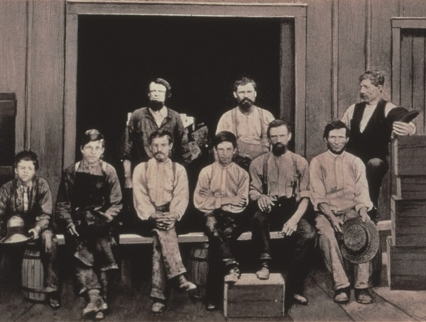 1876年，席梦思的9个工人