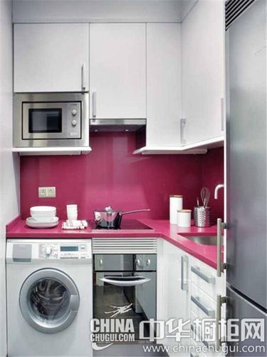 粉紫色厨房装修