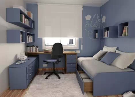 小户型卧室书房一体 精致小家更温暖