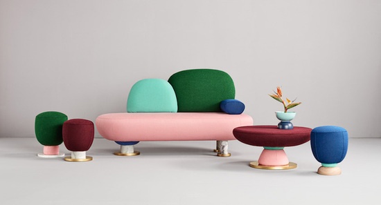 色彩明快的“毒蘑菇”系列家具