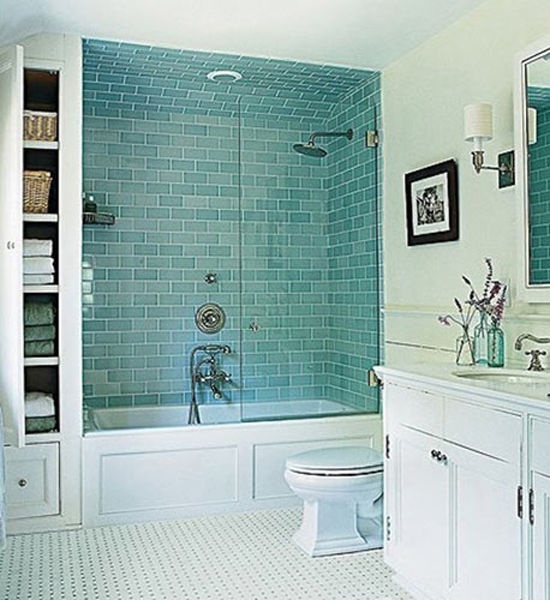 别具一格的卫浴间瓷砖拼贴设计 复古而唯美
