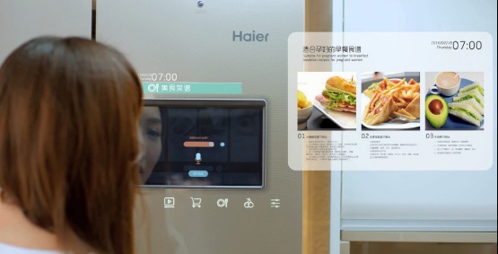 海尔馨厨互联网冰箱能认人辨物，行业唯一