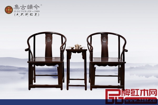集古韵今精心打造的小叶紫檀圈椅深受市场欢迎，得到众多行业专家以及经销商的赞美
