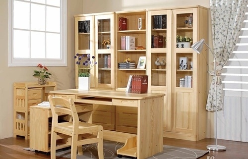 白松木书柜