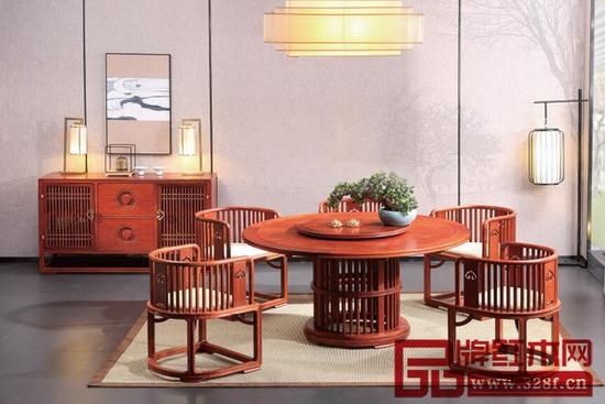 国寿红木“世外桃源”新明式红木家具《明轩餐厅系列》