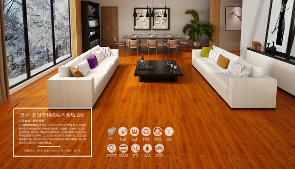 扬子·发明专利纯实木地热地板 让你拥有属于自己的style