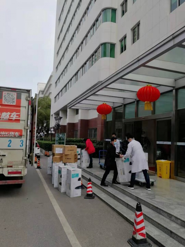博世热力技术捐赠物资送抵湖北省人民医院