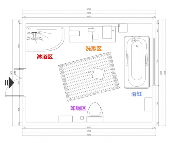 大户型卫生间设计，教你如何用粉橙色让空间颜值爆表