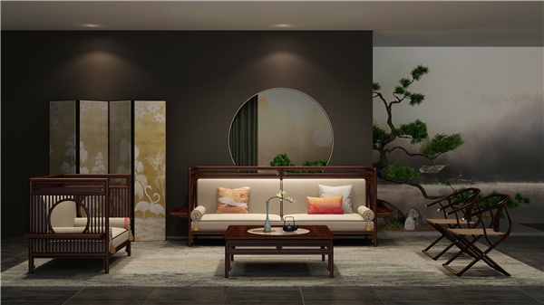  明堂红木“极简系列”-客厅空间